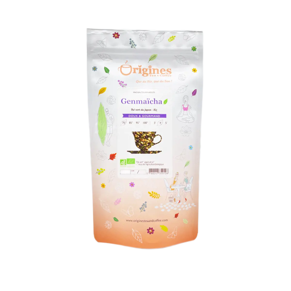 Origines Tea&Coffee The Vert Bio En Vrac Genmaicha Japon 1Kg Fleur De The 1 Kg by Origines Tea&Coffee