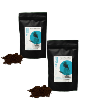 Roestkaffee Sierra Nevada Single Origin Moulu Aeropress- 1 Kg - Pack 2 × Moulu Aeropress Pochette 1 kg