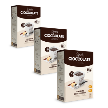 Cioccolata Calda - Fondente - Pack 3 × Scatola di cartone 125 g