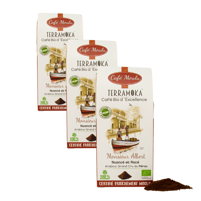 Terramoka Monsieur Albert 250G Moulu French Press - 250 G by Terramoka