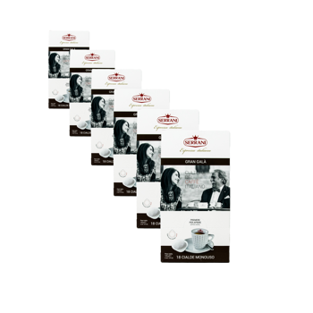 Serrani Dosettes Gran Gala X18 18 Dosettes Compatible Nespresso - Pack 6 × 18 Dosettes compatible Nespresso®