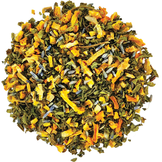 Secondo immagine del prodotto Infusion Bio A l'ombre de l'Orangeraie in scatola di metallo - 80g by Origines Tea&Coffee