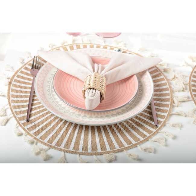 Terzo immagine del prodotto Set di 6 piatti da dessert rosa - Coachella by Aulica