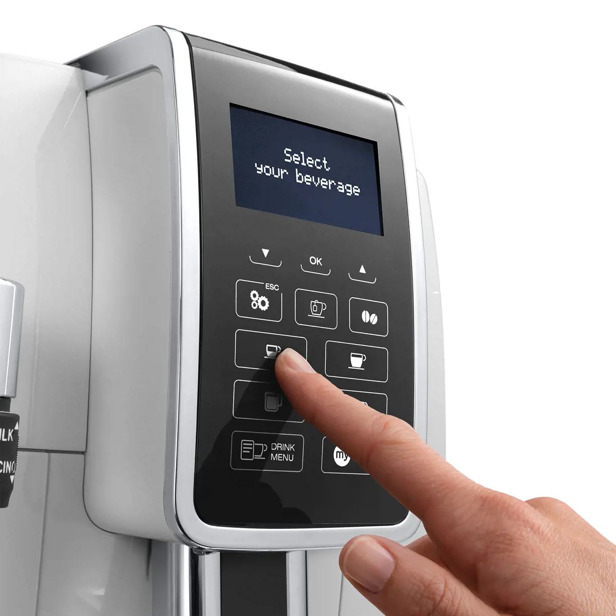 Troisième image du produit Machine À Café À Grain Delonghi Dinamica Blanche Ecam 350.35.W by Delonghi