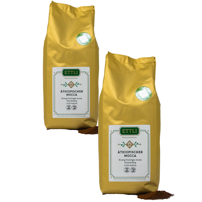 Ettli Kaffee Moka Ethiopien Moulu Filtre - 1 Kg by ETTLI Kaffee