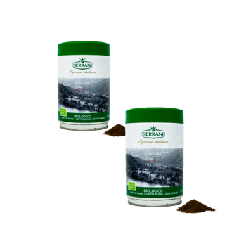 Caffè macinato - Biologico - 250g - Pack 2 × Macinatura Aeropress Scatola di metallo 250 g