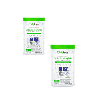 Origines Tea&Coffee Infusion Bio Calin De Morphee En - 80G - 80 G - Pack 2 × Boîte métal 80 g