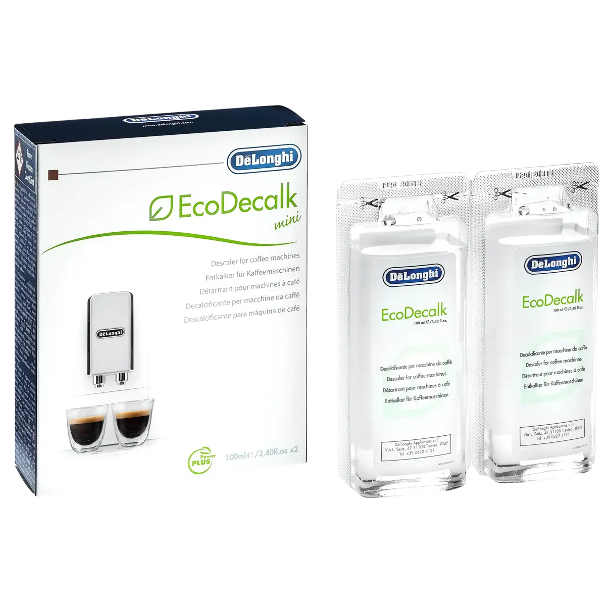 Delonghi Delonghi Detartrant Mini Eco 2 100Ml 2 Pieces by Delonghi