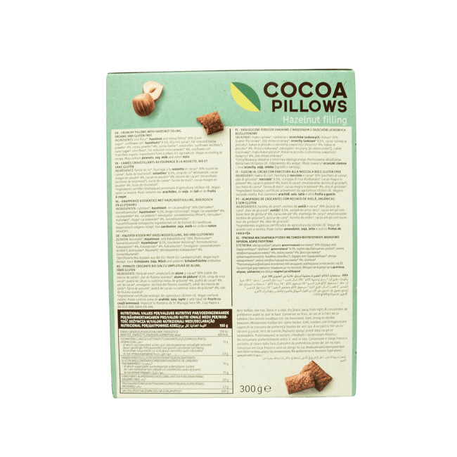 Secondo immagine del prodotto Cereali al cacao con ripieno alla crema di nocciola Bio by Turtle