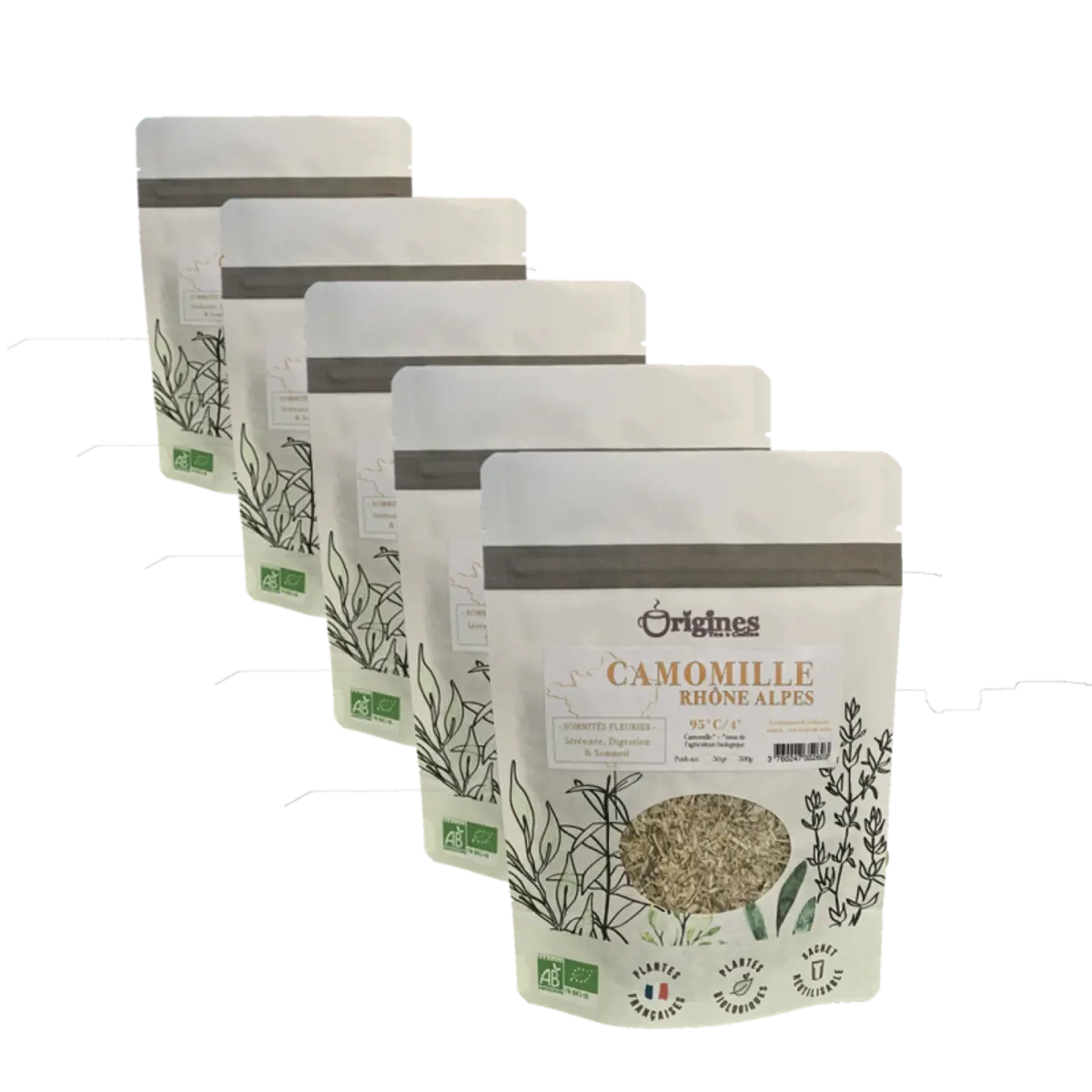 Origines Tea&Coffee Infusion Bio Camomille Sachet 50G Sachets De The 50 G by Origines Tea&Coffee