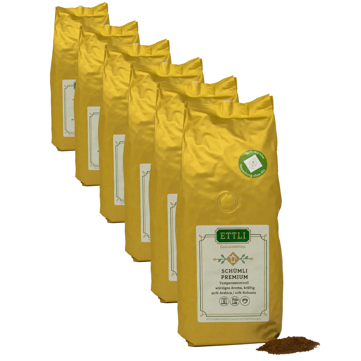 Ettli Kaffee Cafe Moulu Schumli Premium 250G Moulu Moka - 250 G by ETTLI Kaffee