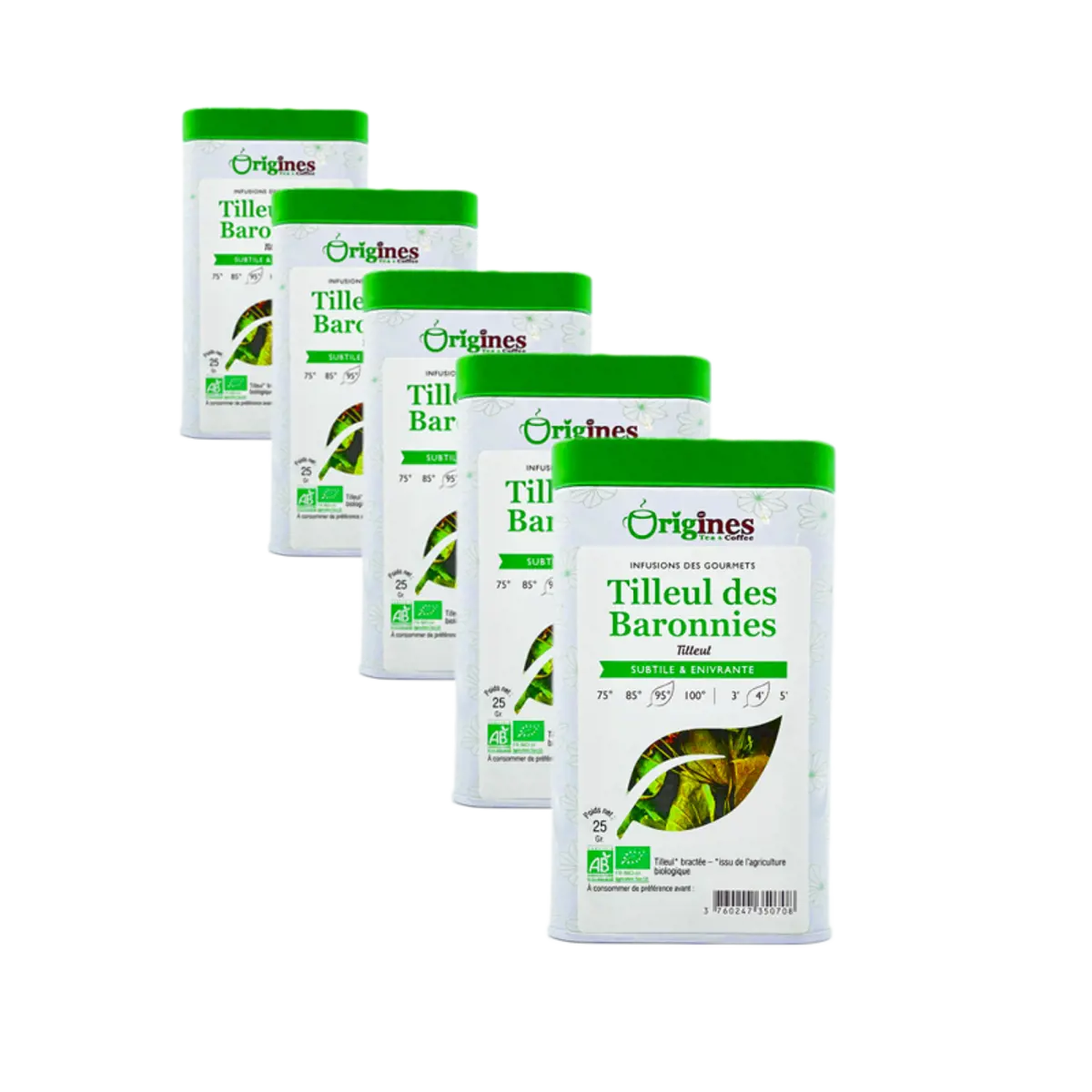 Infusion Bio Tilleul des Barronies in scatola di metallo - 20g by Origines Tea&Coffee