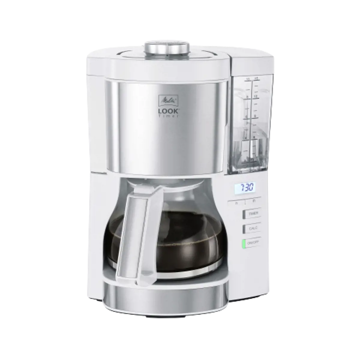 Cafetière Électrique Melitta Look V Timer 1025-07 Blanc Et Ancier Brossé by Melitta