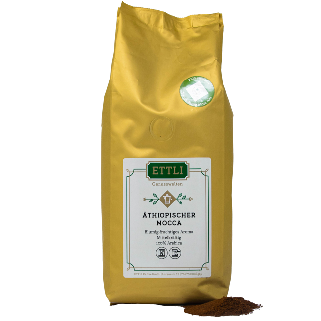 Gemahlener Kaffee - Äthiopischer Mocca - 1kg by ETTLI Kaffee