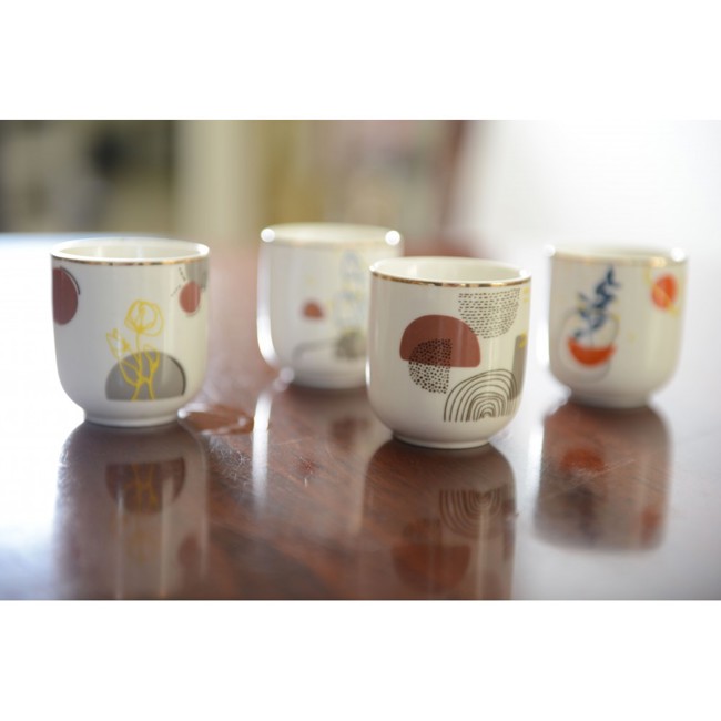 Secondo immagine del prodotto Set di 4 tazze da caffè art déco da 90 ml by Aulica