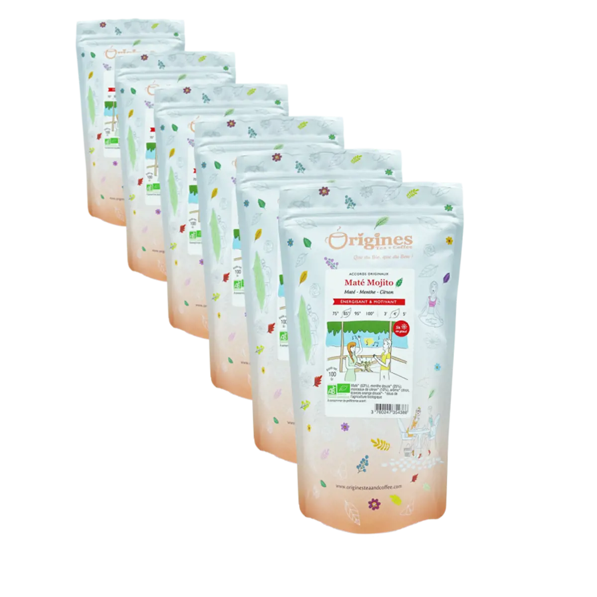 Mate Bio im Beutel - Maté Mojito - Brasilien - 100g by Origines Tea&Coffee