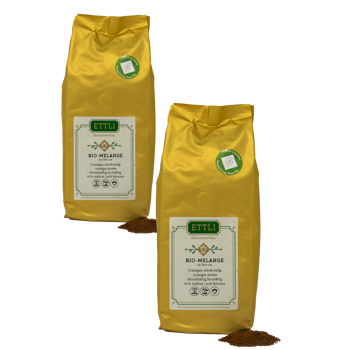 Gemahlener Kaffee - Bio Melange - 500g - Pack 2 × Mahlgrad French Press Beutel 500 g