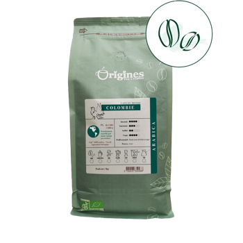 Origines Tea&Coffee Cafè En Grains - Colombie - 1Kg - Grains Pochette 1 kg