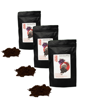 Peru – Espresso Blend - Pack 3 × Mahlgrad Espresso Beutel 250 g