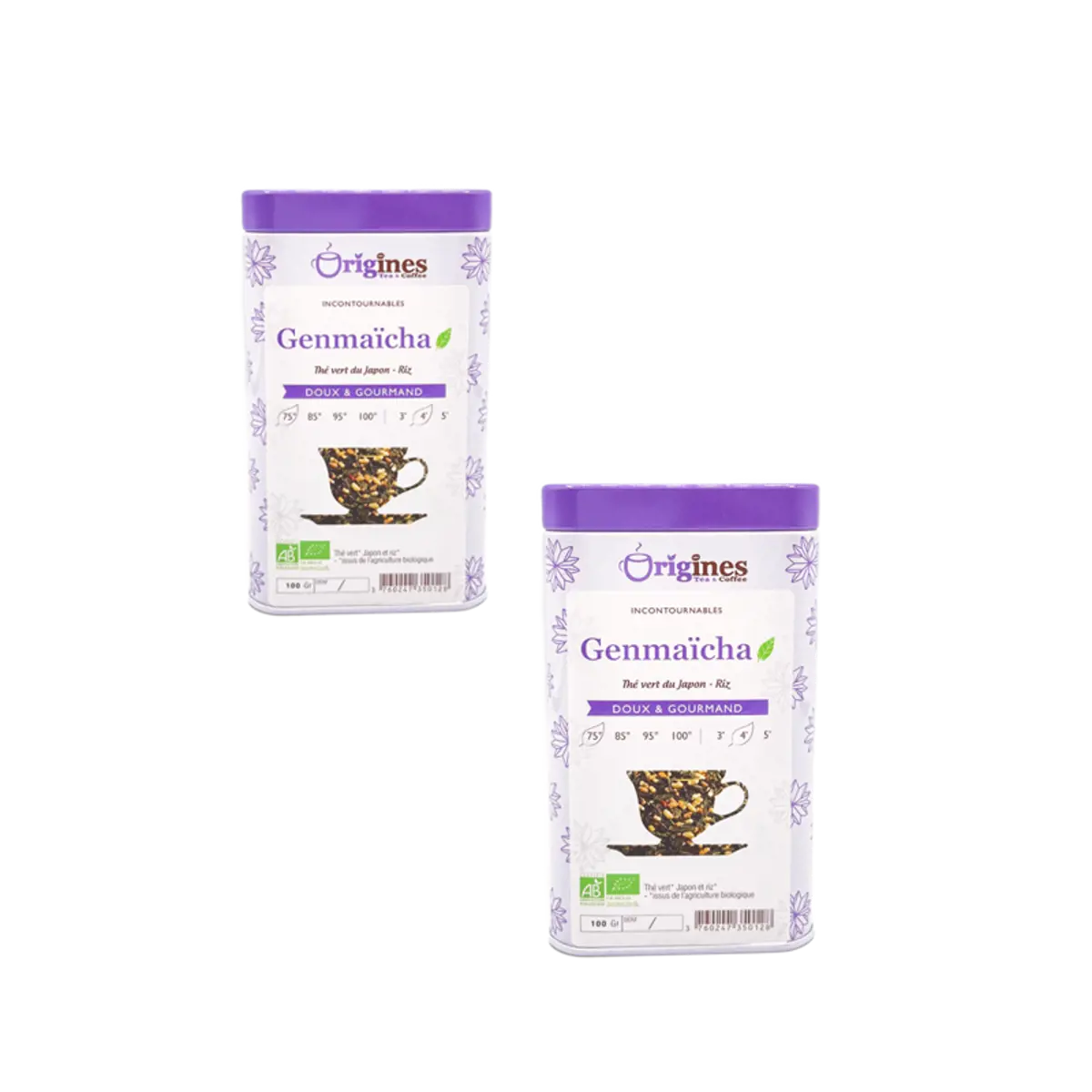 Origines Tea&Coffee The Vert Bio En - Genmaicha Japon 100G Canette 100 G by Origines Tea&Coffee