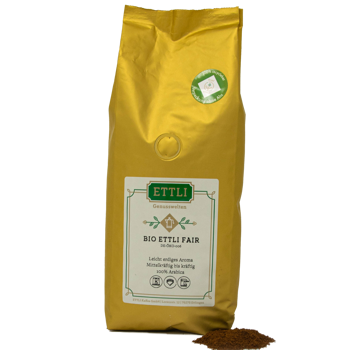 Gemahlener Kaffee - Bio ETTLI Fair - 1kg - Mahlgrad Aeropress Beutel 1 kg