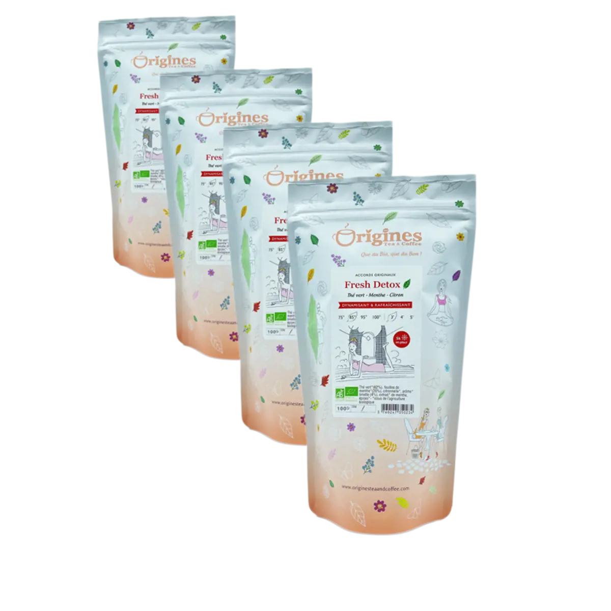 Origines Tea&Coffee The Vert Bio En Sachet Fresh Detox Chine 100G - 100 G by Origines Tea&Coffee