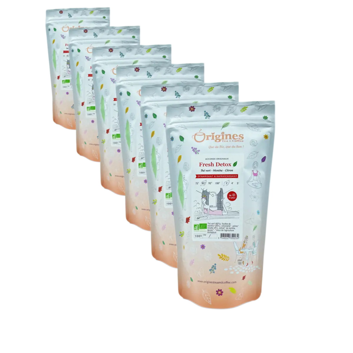 Grüner Tee Bio im Beutel - Fresh Detox China - 100g by Origines Tea&Coffee