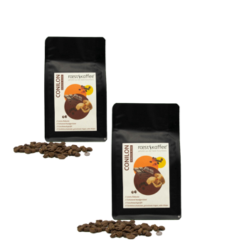 Cafe En Grain Roestkaffee Conilon Robusta Espresso 1 Kg - Pack 2 × Grains Pochette 1 kg