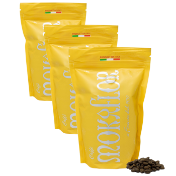 CaffèLab Mélange Or 80/20 - Café En Grains 500 G - Pack 3 × Grains Pochette 500 g