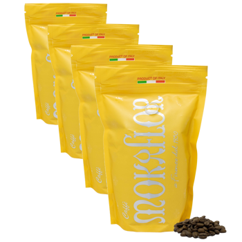 CaffèLab Mélange Or 80/20 - Café En Grains 500 G - Pack 4 × Grains Pochette 500 g