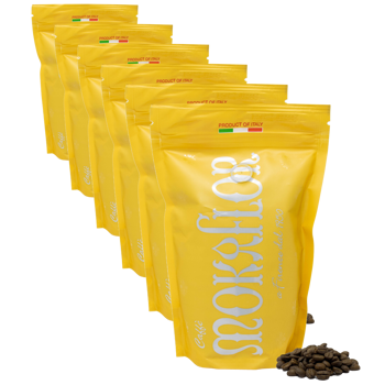 Goldmischung 80/20 - Kaffeebohnen 500 g - Pack 6 × Bohnen Beutel 500 g