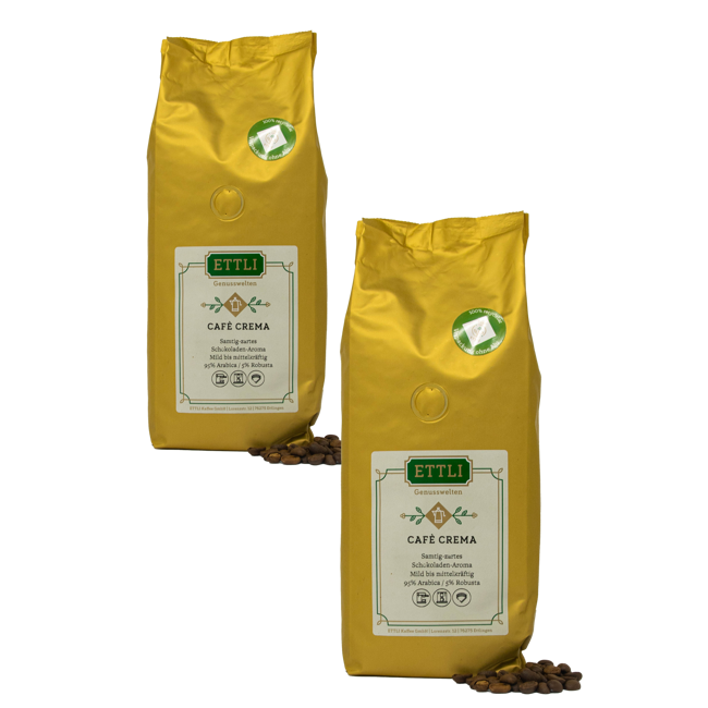 Ettli Kaffee Café En Grain - Cafè Crema - 1Kg by ETTLI Kaffee