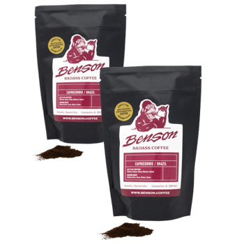 Kaffeepulver - Capricornio, Espresso - 250g - Pack 2 × Mahlgrad Espresso Beutel 250 g