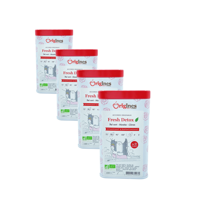 Grüner Tee Bio Metall-Box - Fresh Detox China - 100g by Origines Tea&Coffee