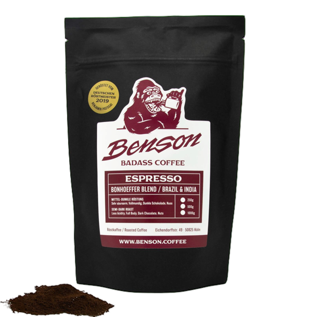 Kaffeepulver - Bonhoeffer Blend, Espresso - 500g by Benson