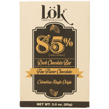 LÖK FOODSChocolat 85 Single Origin Tumaco X3 Boites 255 G - Tablette 255 g