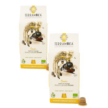 Capsule Compostabili - Sir Oscar - x60 - Pack 2 × 60 Capsule compatibile Nespresso®