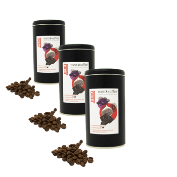 Perù - Miscela Espresso - Pack 3 × Chicchi Scatola di metallo 500 g
