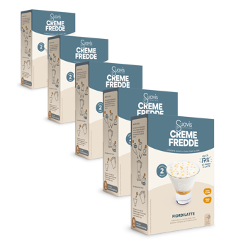 Suavis Cremes Froides Fiordilatte Boites 160 G - Pack 5 × Boîte en carton 160 g