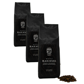 M'ama Caffè Black M Ama Cafe Grains - 1 Kg - Pack 3 × Grains Pochette 1 kg