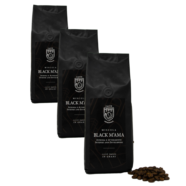 M'ama Caffè Black M Ama Cafe Grains - 1 Kg by M'ama Caffè