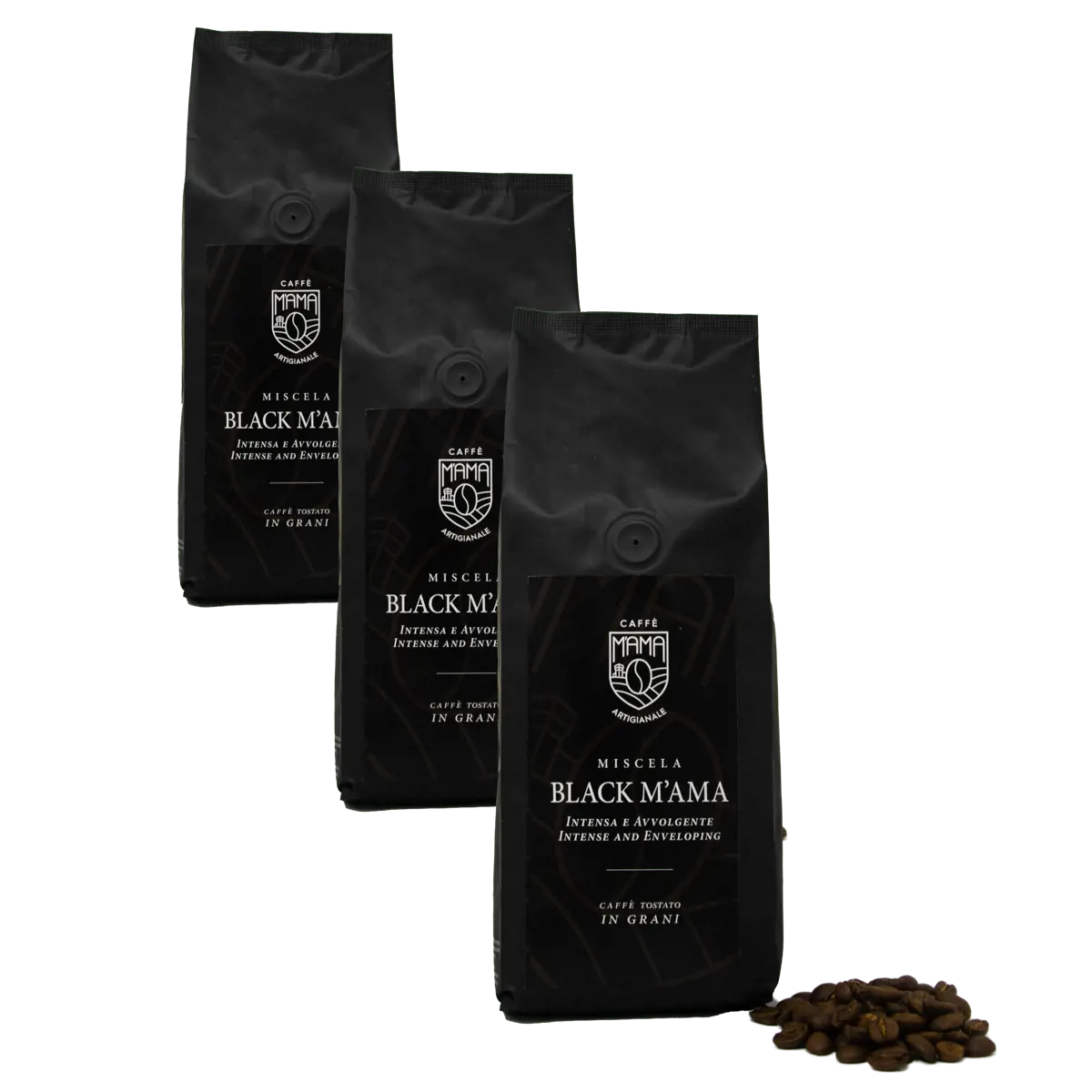 M'ama Caffè Black M Ama Cafe Grains - 1 Kg by M'ama Caffè