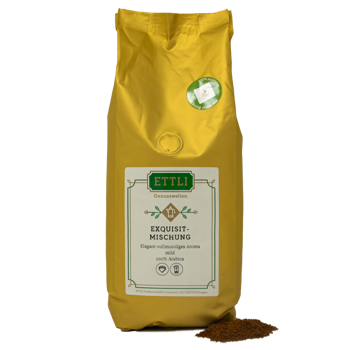 Gemahlener Kaffee - Exquisit-Mischung - 1kg - Mahlgrad French Press Beutel 1 kg