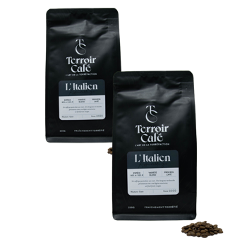Kaffeebohnen - Die Italienische-Zusammenstellung - 1kg - Pack 2 × Bohnen Beutel 1 kg