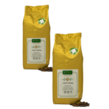 Kaffeebohnen - Cafè Crema - 500g - Pack 2 × Bohnen Beutel 500 g