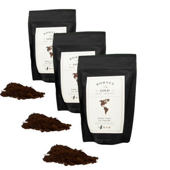 Kaffeewerkstatt Bohnengold Crema Amerika Moulu Piston French Press- 500 G - Pack 3 × Moulu French press Pochette 500 g