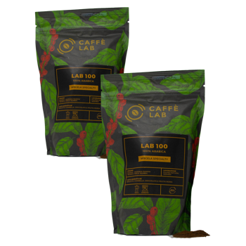 Caffè macinato - Miscela Specialty LAB 100 - Espresso 250g - Pack 2 × Macinatura Espresso Bustina 250 g