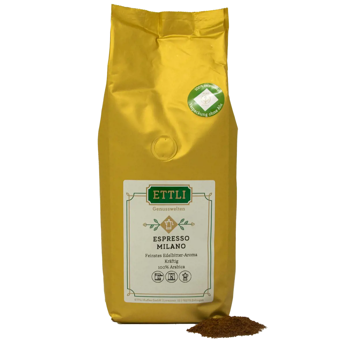 Gemahlener Kaffee - Espresso Milano - 1kg by ETTLI Kaffee