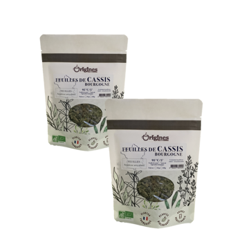 Origines Tea&Coffee Infusion Bio Cassis Feuille Vrac 500G Fleur De The 500 G - Pack 2 × Pochette 500 g