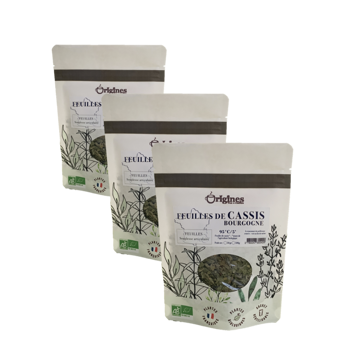 Infusion Bio Cassis Feuille - Vrac 500g - Pack 3 × Beutel 500 g